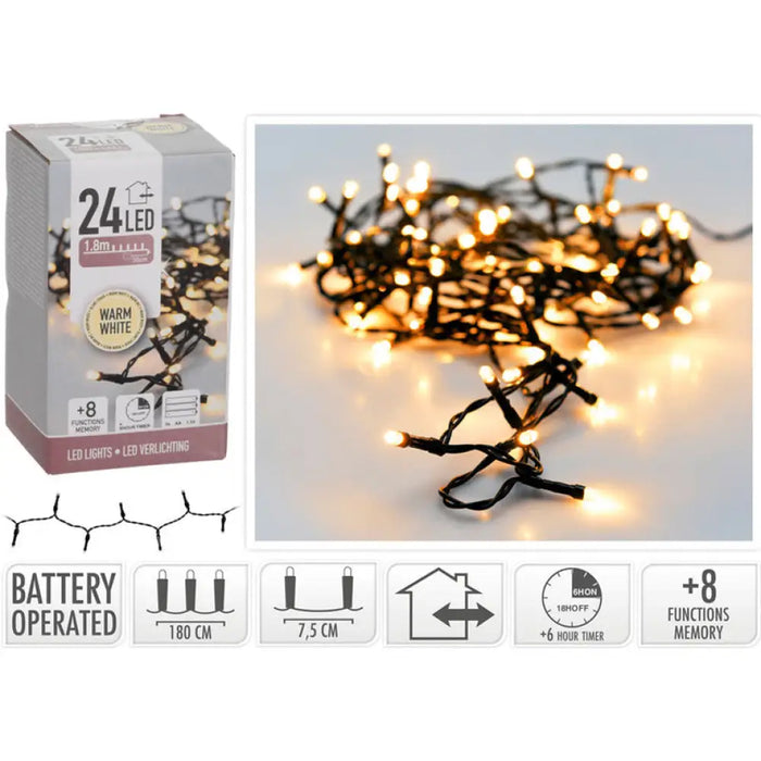 КОЛЕДНО ОСВЕТЛЕНИЕ ГИРЛЯНД 24LED 180CM AX8415200