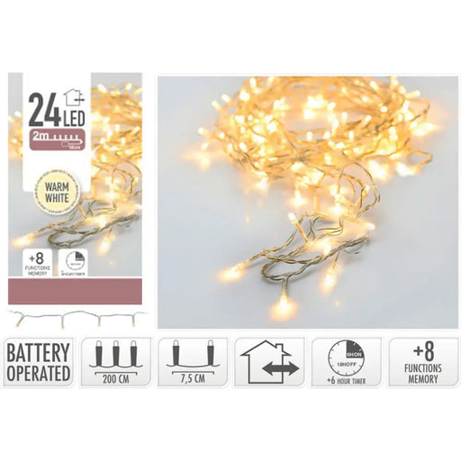 КОЛЕДНО ОСВЕТЛЕНИЕ ГИРЛЯНД 24LED 200CM AX8416200/AX9810400