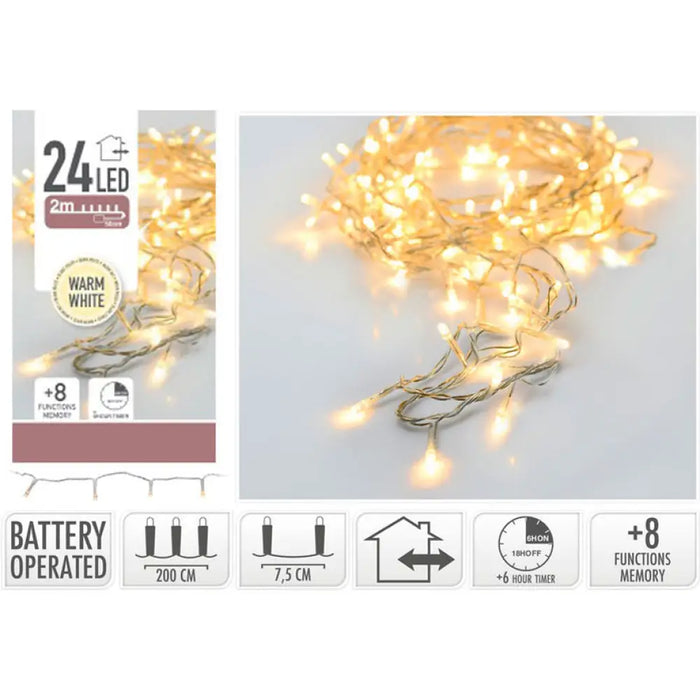 КОЛЕДНО ОСВЕТЛЕНИЕ ГИРЛЯНД 24LED 200CM AX8416200/AX9810400