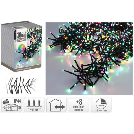 КОЛЕДНО ОСВЕТЛЕНИЕ ГИРЛЯНД 384LED 280CM MACARON AX8550810