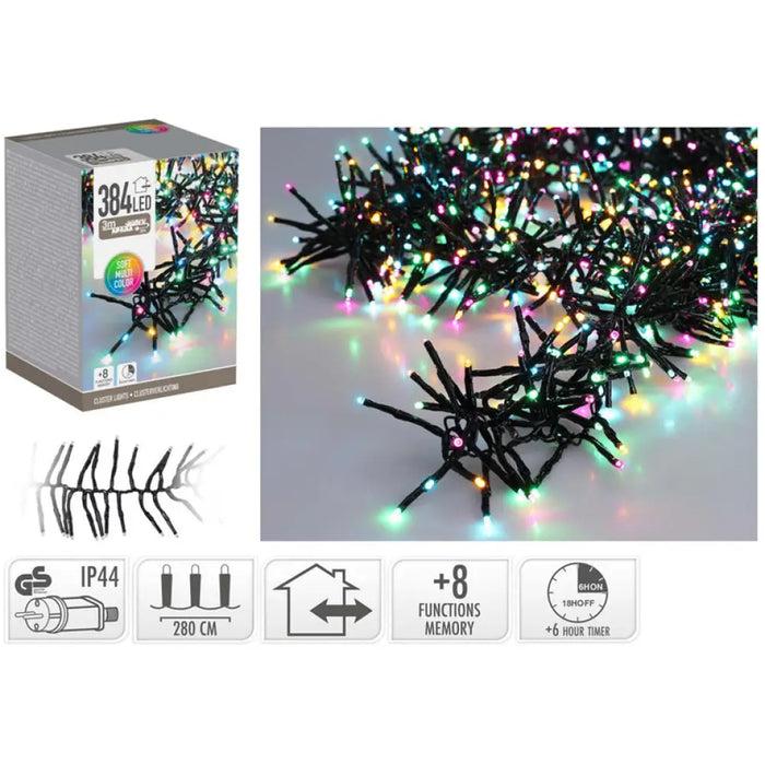 КОЛЕДНО ОСВЕТЛЕНИЕ ГИРЛЯНД 384LED 280CM MACARON AX8550810