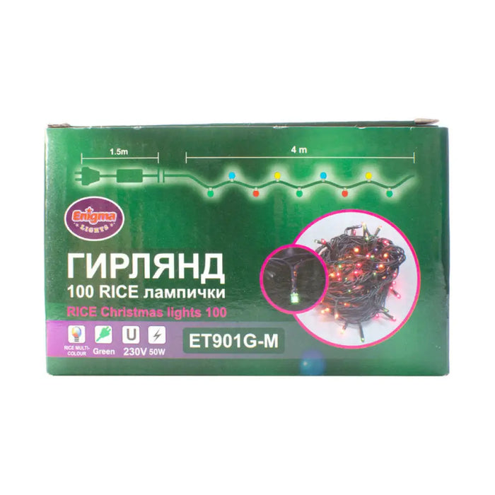 КОЛЕДНО ОСВЕТЛЕНИЕ ГИРЛЯНД 400CM 100RICE ENIGMA ET0999