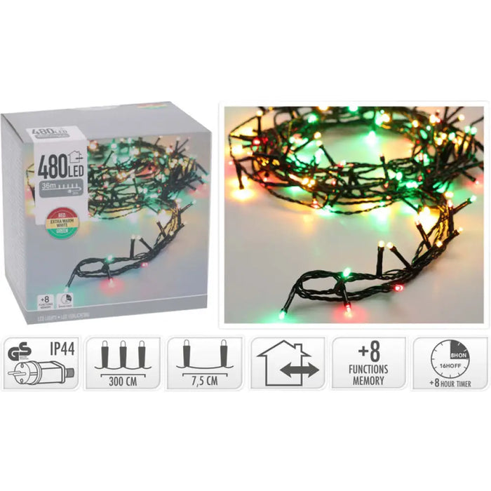 КОЛЕДНО ОСВЕТЛЕНИЕ ГИРЛЯНД 480LED 3600CM REWWG AX8454560