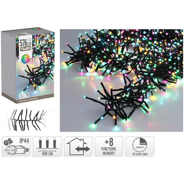 КОЛЕДНО ОСВЕТЛЕНИЕ ГИРЛЯНД 576LED 420CM MACARON AX8550820