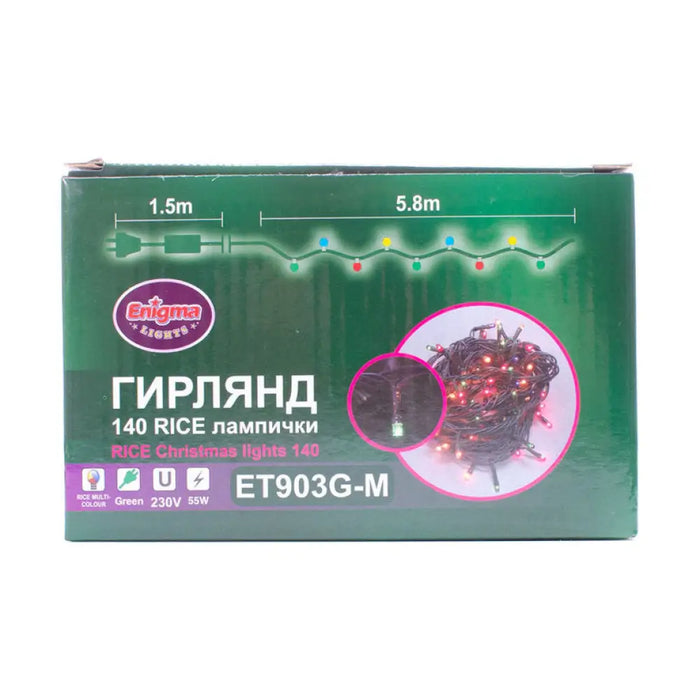КОЛЕДНО ОСВЕТЛЕНИЕ ГИРЛЯНД 580CM 140RICЕ ENIGMA ET903G-M