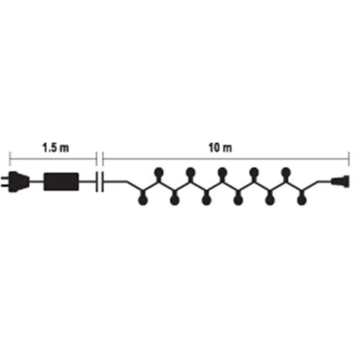 КОЛЕДНО ОСВЕТЛЕНИЕ ГИРЛЯНД 850CM 100LED ENIGMA ET701T-W