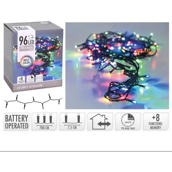 КОЛЕДНО ОСВЕТЛЕНИЕ ГИРЛЯНД 96LED 700CM RGB AX9810240