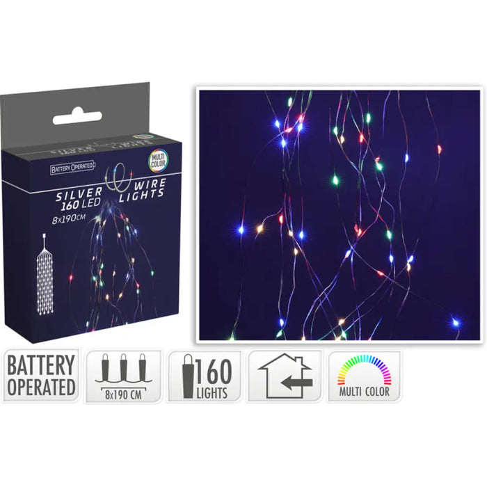 КОЛЕДНО ОСВЕТЛЕНИЕ КАСКАДА 160LED 8X190CM MULTI AX9732220
