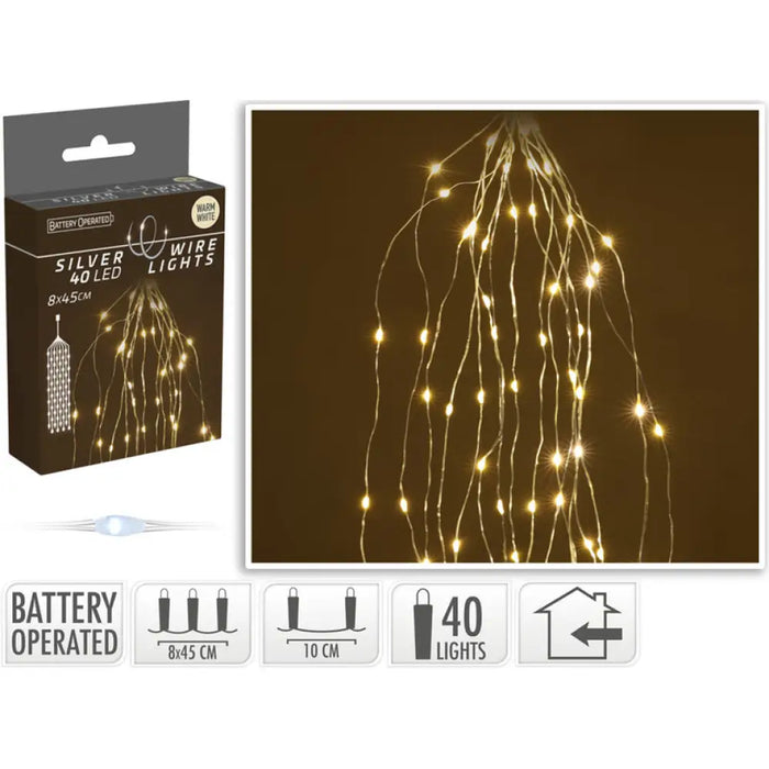 КОЛЕДНО ОСВЕТЛЕНИЕ КАСКАДА 40LED 8X45CM AX9731200
