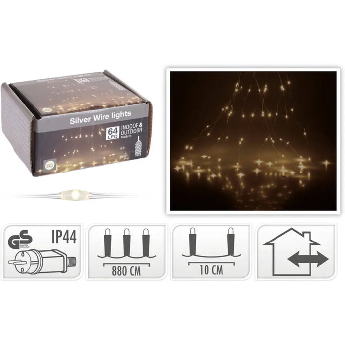 КОЛЕДНО ОСВЕТЛЕНИЕ КАСКАДА 64LED 8X88CM AX8702500