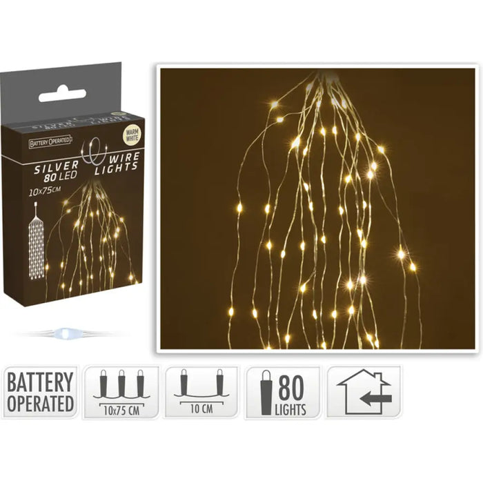 КОЛЕДНО ОСВЕТЛЕНИЕ КАСКАДА 80LED 10X75CM AX9731210