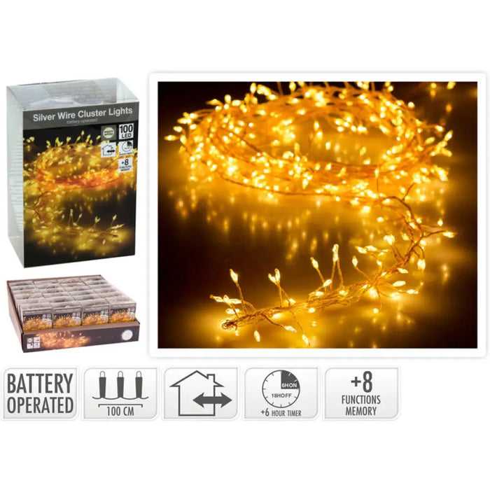 КОЛЕДНО ОСВЕТЛЕНИЕ КЛЪСТЕР 100CM 100LED AX8720860