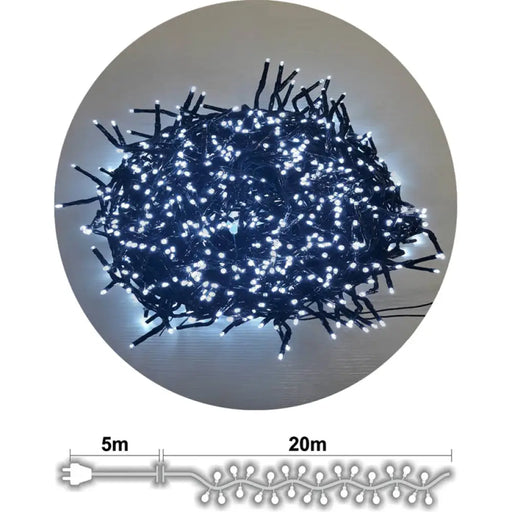 КОЛЕДНО ОСВЕТЛЕНИЕ КЛЪСТЕР 20000CM 900LED ENIGMA ET313B-W