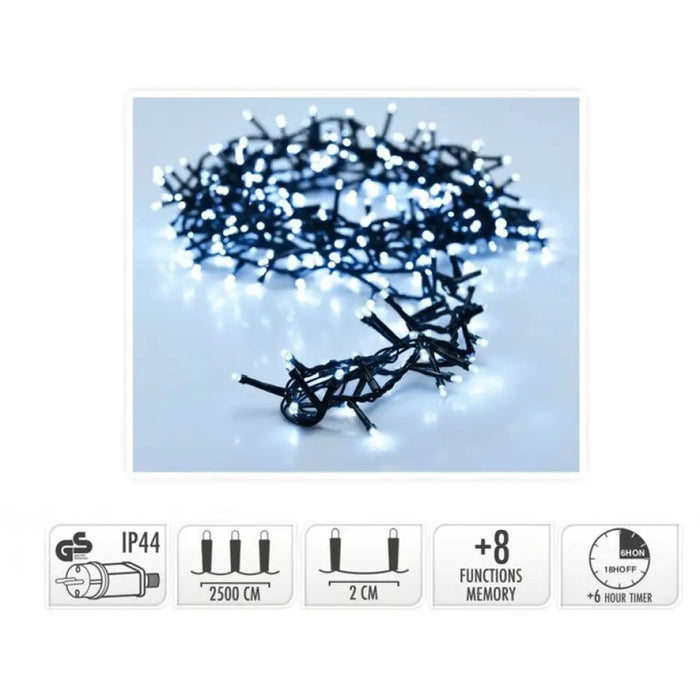 КОЛЕДНО ОСВЕТЛЕНИЕ КЛЪСТЕР 2500CM 1250LED AX8521040