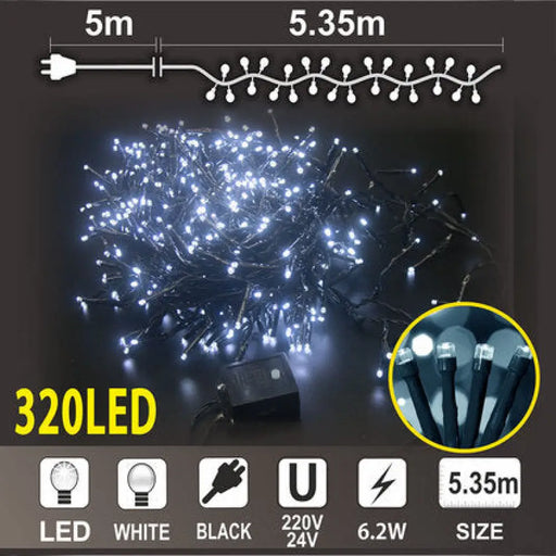 КОЛЕДНО ОСВЕТЛЕНИЕ КЛЪСТЕР 535CM 320LED ENIGMA ET310B-W