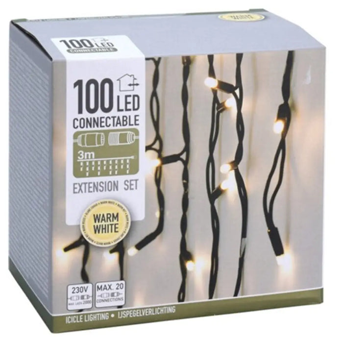 КОЛЕДНО ОСВЕТЛЕНИЕ LED ГИРЛЯНД УДЪЛЖИТЕЛ CONNECTABLE 300CM