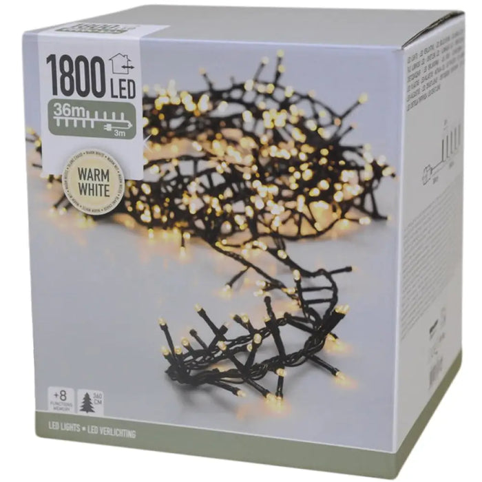 КОЛЕДНО ОСВЕТЛЕНИЕ МИКРОКЛЪСТЕР 3600CM 1800LED AX8510670