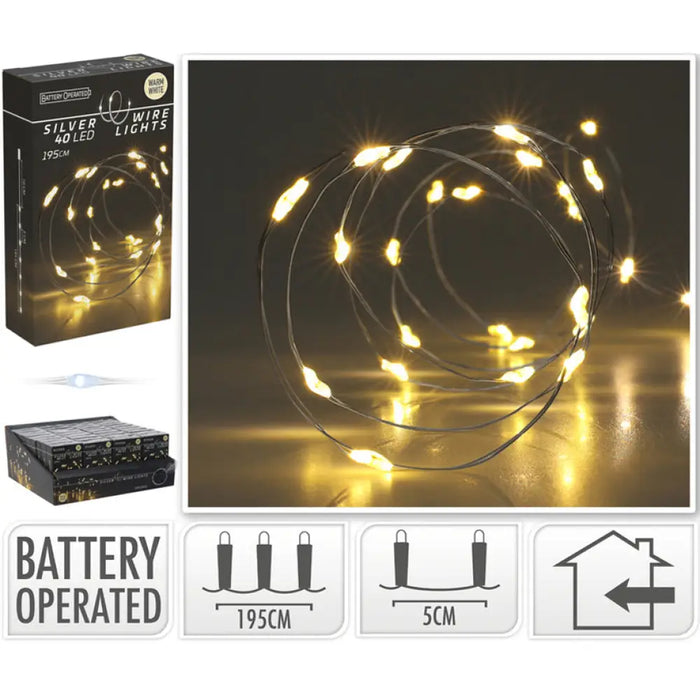 КОЛЕДНО ОСВЕТЛЕНИЕ СТРИНГ 195CM 40LED AX9731420