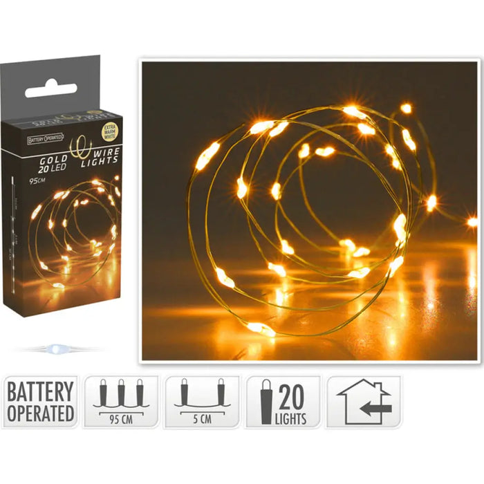 КОЛЕДНО ОСВЕТЛЕНИЕ СТРИНГ 95CM 20LED AX9734010