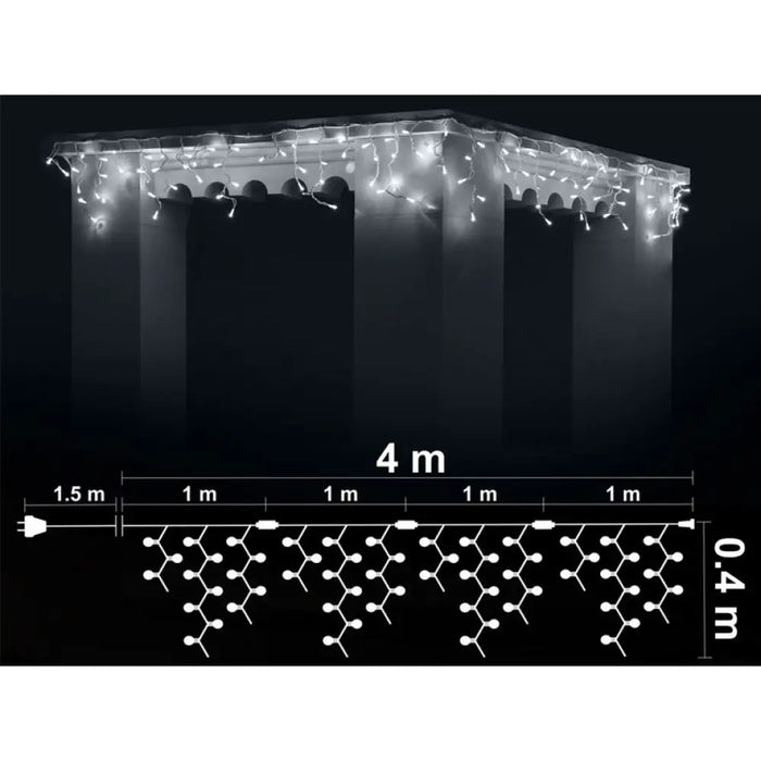 КОЛЕДНО ОСВЕТЛЕНИЕ ВИСУЛКА 400X40CM 120LED ENIGMA ET640W-W