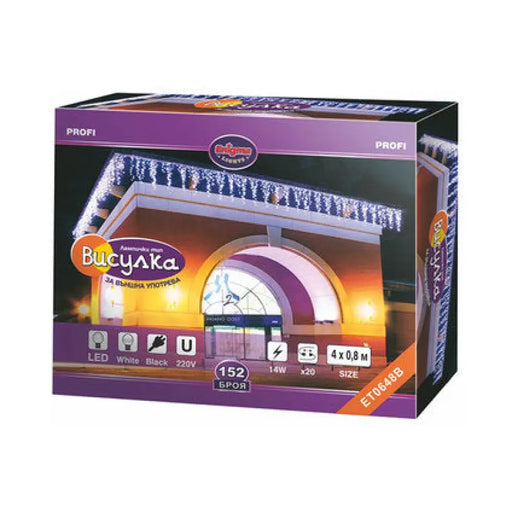 КОЛЕДНО ОСВЕТЛЕНИЕ ВИСУЛКА 4X80CM 152LED ENIGMA ET0648W