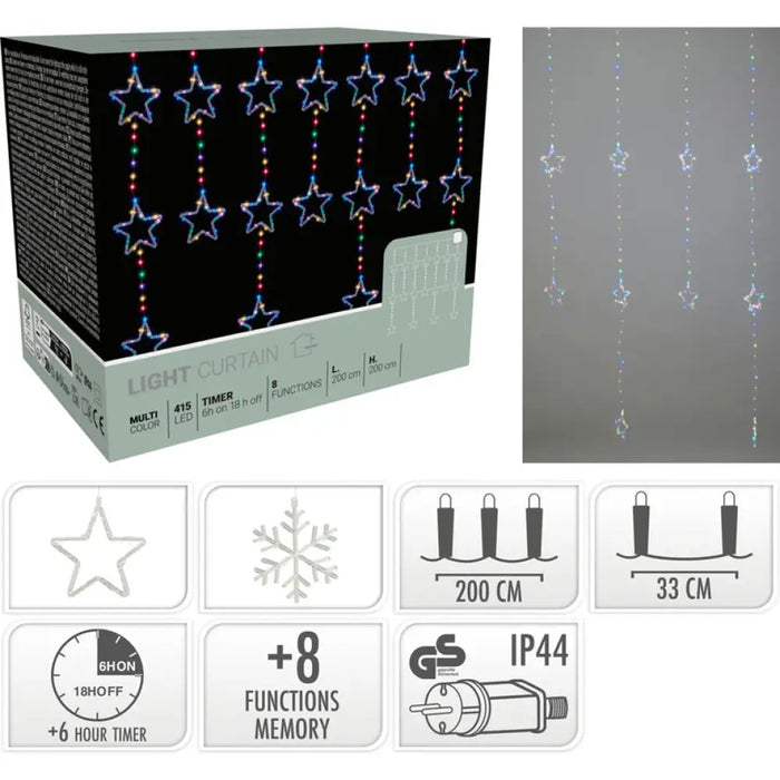 КОЛЕДНО ОСВЕТЛЕНИЕ ЗАВЕСА 200X200СM LED OUT AVX100700