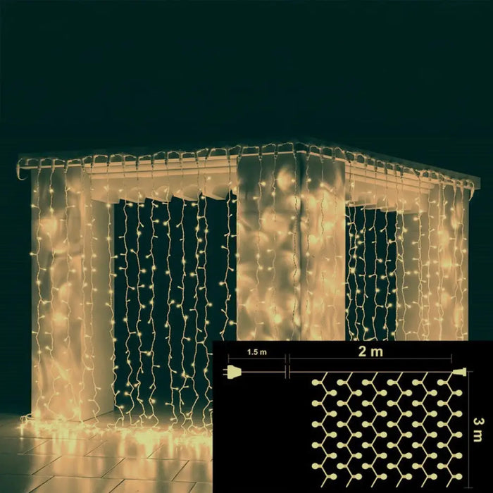 КОЛЕДНО ОСВЕТЛЕНИЕ ЗАВЕСА 200X300CM 600LED ENIGMA ET771W-K2