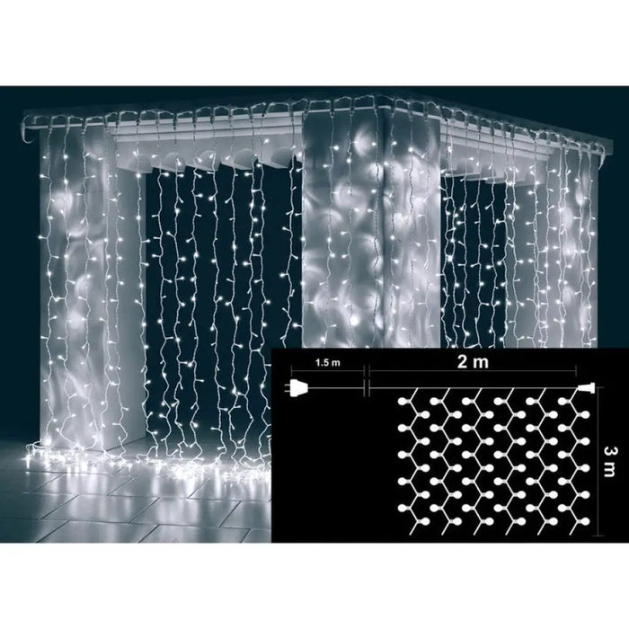 КОЛЕДНО ОСВЕТЛЕНИЕ ЗАВЕСА 200X300CM 600LED ENIGMA ET771W-W