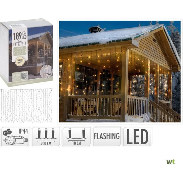КОЛЕДНО ОСВЕТЛЕНИЕ ЗАВЕСА 200X70CM 189LED AX8441200