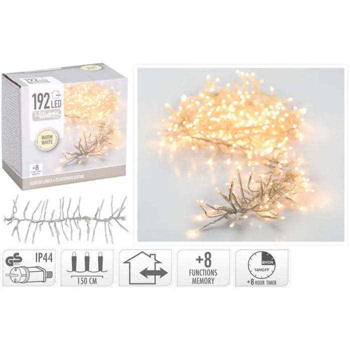КОЛЕДНО ОСВЕТЛЕНИЕ ГИРЛЯНД 192LED 150CM WW AX8550400