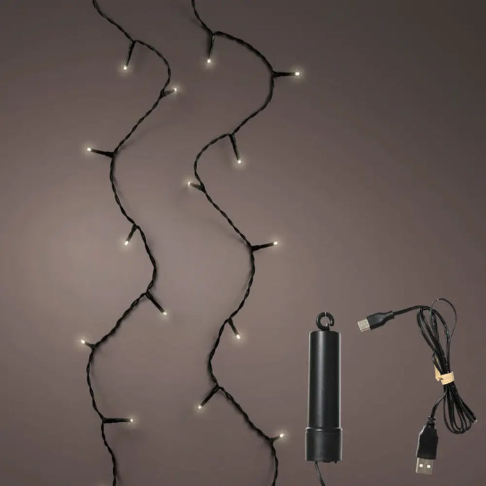 КОЛЕДНО ОСВЕТЛЕНИЕ ГИРЛЯНД 100LED 740CM USB RECHARCHABLE