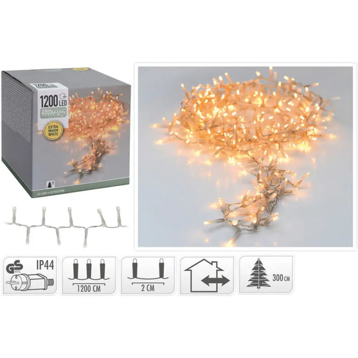 КОЛЕДНО ОСВЕТЛЕНИЕ ГИРЛЯНД 1200LED 2400CM WW AX8530450