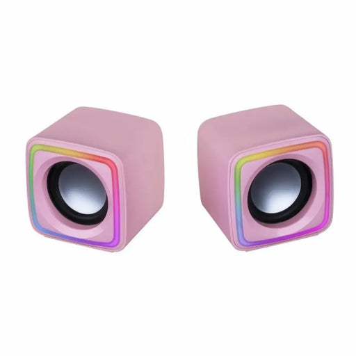 Колони за компютър Mars Gaming MSCUBEP 8W Розов 4 W