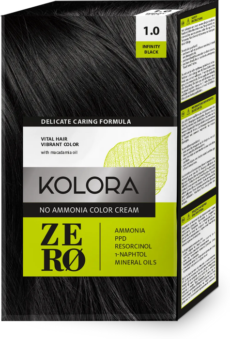 Боя за коса без амоняк - Nr. 1.0 Infinity Black, 1 бр