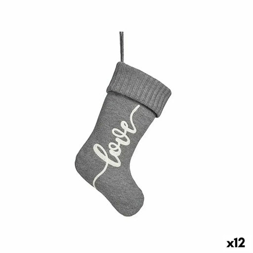 Коледна Украса Krist+ FG09-PX21418B Love Бял Сив Плат