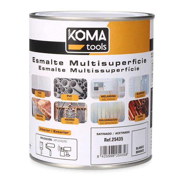Акрилен емайл Koma Tools Бял 750 ml Сатиниран