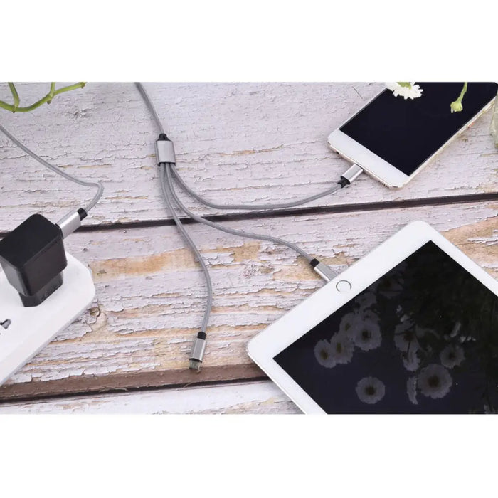 КОМБИНИРАН КАБЕЛ USB LIGHTNING 1М 2А TEKMEE