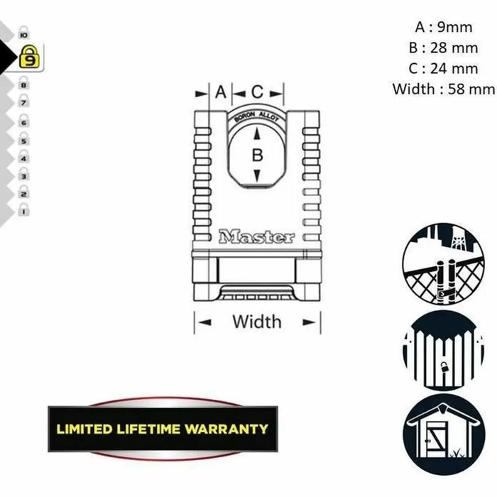 Комбиниран катинар Master Lock M1177EURD Месинг
