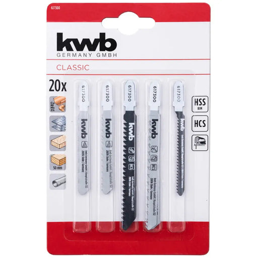 КОМЛЕКТ НОЖОВЕ ЗА ПРОБОДЕН ТРИОН 20 БР. KWB