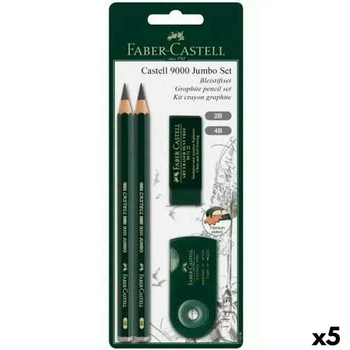 Комплект Молив Faber-Castell Черен (5 броя)
