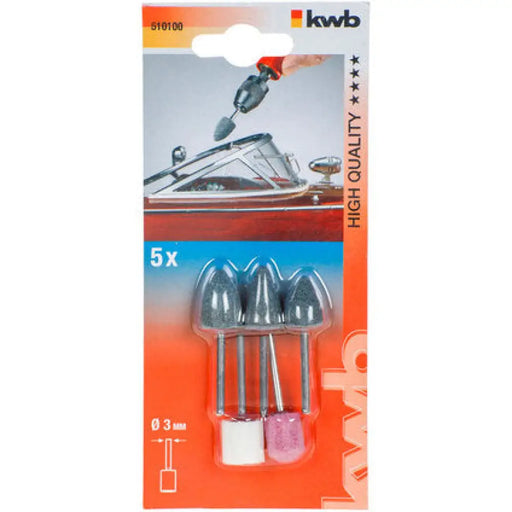 КОМПЛЕКТ АБРАЗИВНИ ГЛАВИ МИНИ 5 БР. KWB