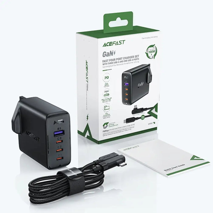 Комплект адаптери Acefast GaN UK 100W Power