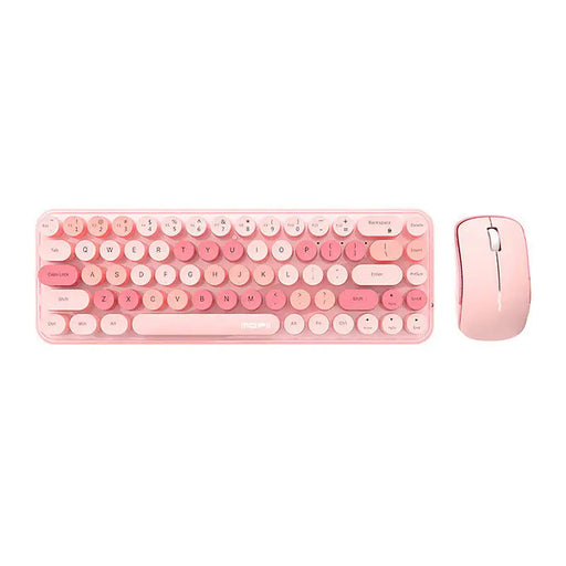 Комплект безжична клавиатура и мишка MOFII Bean 2.4G розови