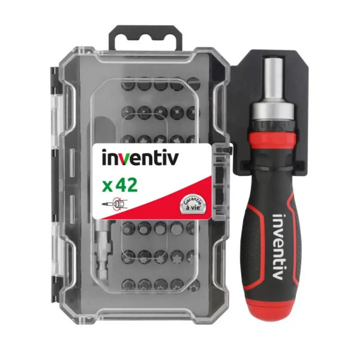 КОМПЛЕКТ БИТОВЕ С ОТВЕРТКА 42Ч. INVENTIV