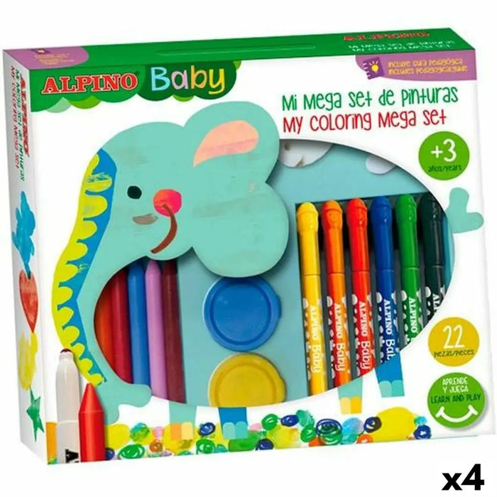 Комплект бои Alpino Baby Многоцветен 36 Части (4 броя)