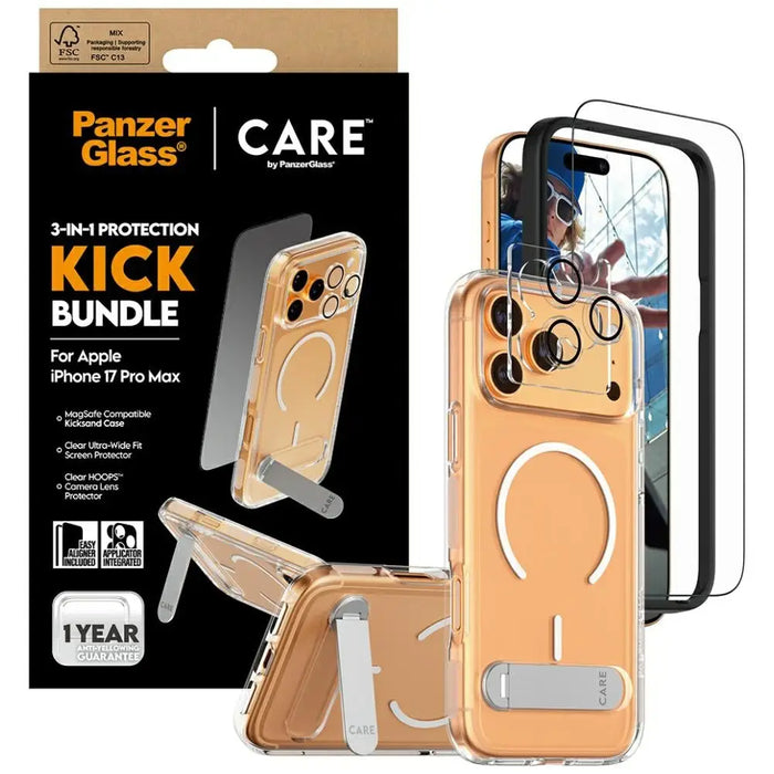 Комплект CARE от PanzerGlass Feature Kick 3в1 калъф