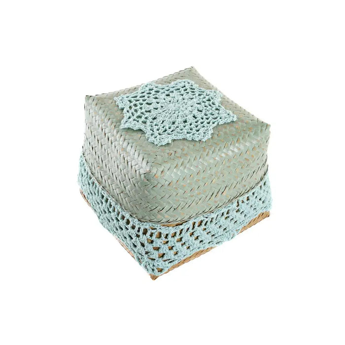 Комплект Декоративни Кутии DKD Home Decor Син цвят тюркоаз