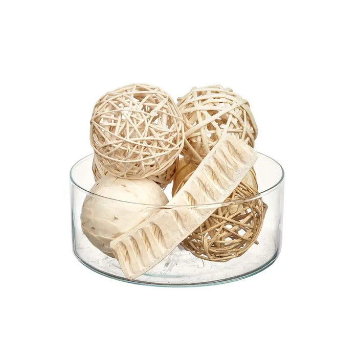 Комплект Декоративни Топки Gift Decor 6 6 Бял Кафяв 22 x 40