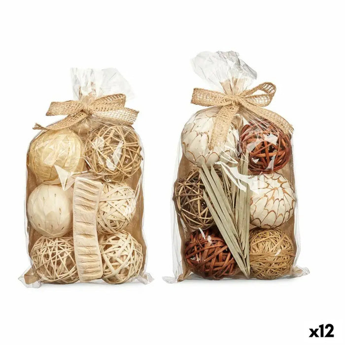 Комплект Декоративни Топки Gift Decor 6 6 Бял Кафяв 22 x 40