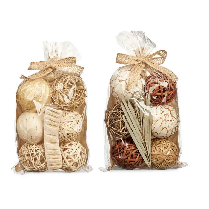 Комплект Декоративни Топки Gift Decor 6 6 Бял Кафяв 22 x 40